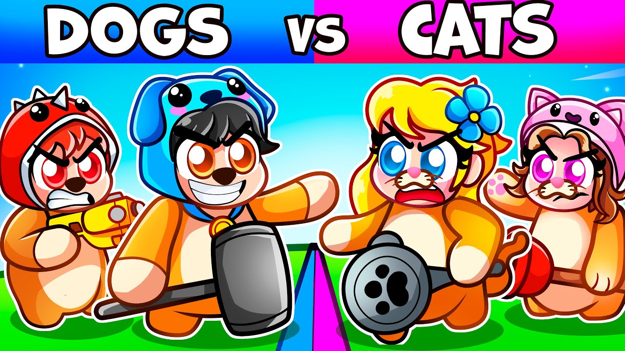 CATS vs DOGS in Party Animals!