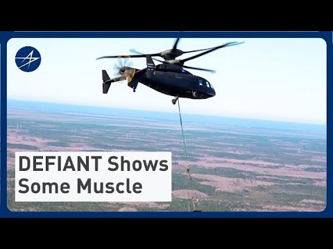 DEFIANT Helicopter Slaloms, Lifts External Loads and Demos Single-Engine Capability