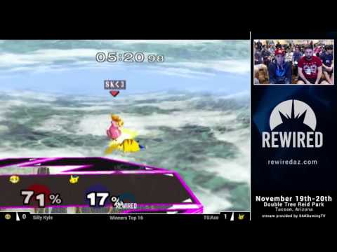 Rewired 2016 Melee Singles Winners Top 16 - Silly Kyle (Peach) vs TS|Axe (Pikachu)