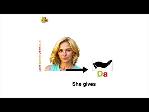 Learn the verb "DAR" (To Give) in Spanish. Lesson 1