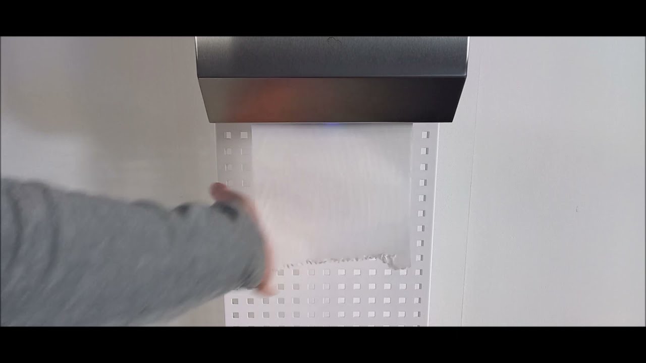 Automatyczny bezdotykowy podajnik ręczników papierowych w rolach MERIDA STELLA Anti-FingerPrint AUTOMATIC MAXI, stal matowa z powłoką AFP