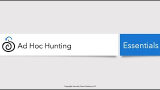 Security Onion Essentials 2.3 - Ad Hoc Hunting