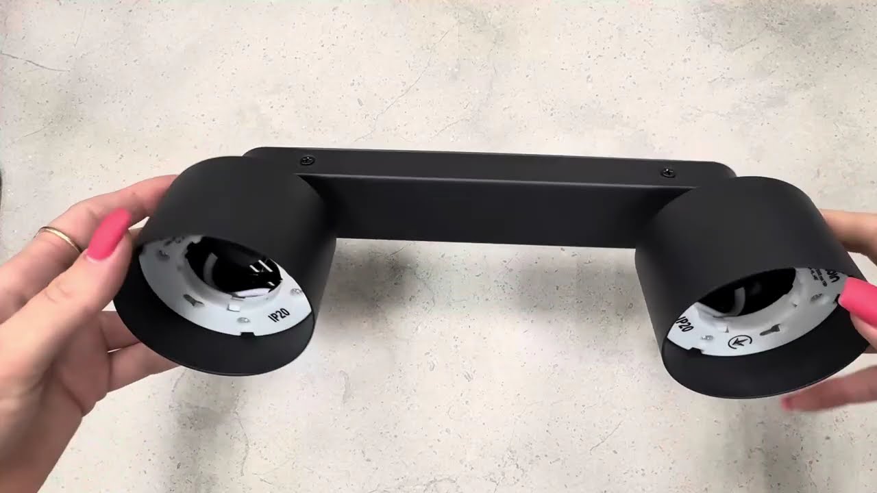 Накладной поворотный светильник спот Ledcoin ML411-2 черный под лампу (80315)