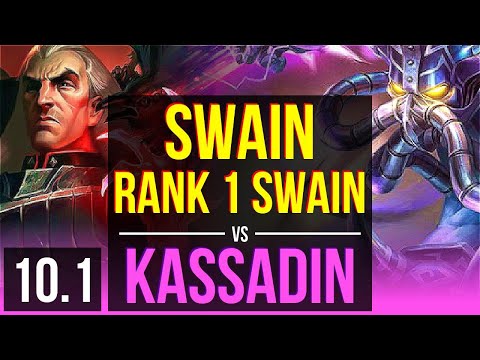 SWAIN vs KASSADIN (MID) | Rank 1 Swain, KDA 19/0/12, Triple Kill, Legendary | TR Diamond | v10.1