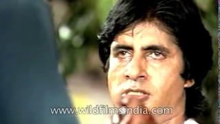 Angry young man Amitabh Bachchan on Ganga Jamuna Saraswati sets
