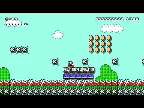 障害物パックンサーフィン by ジコチュウ 🍄 Super Mario Maker #akm
