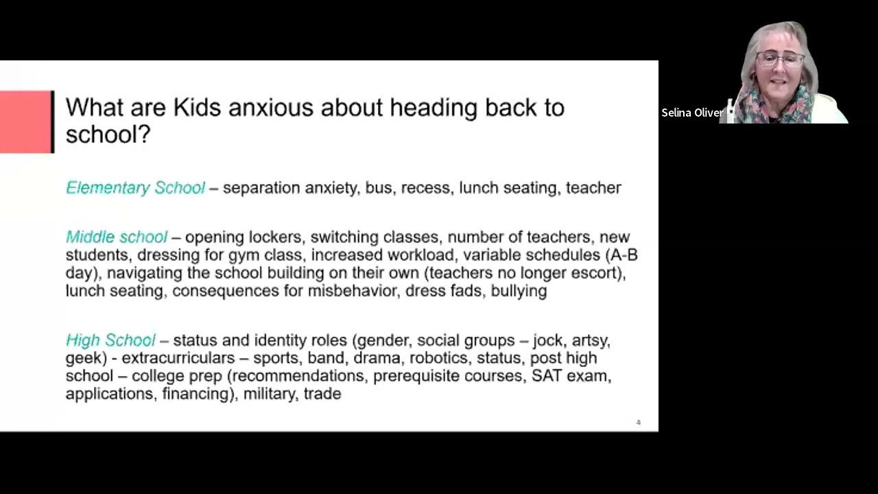 Anxiety Disorder Look-Alikes: Understanding Symptoms of Anxiety as we Head Back to School Webinar (Recording)