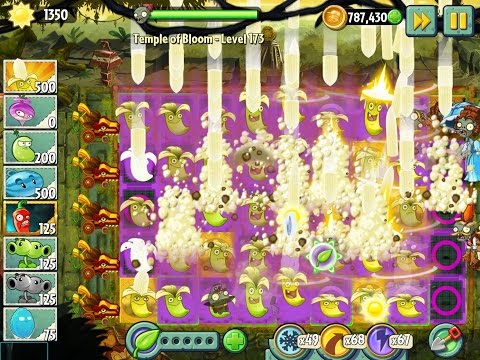 Plants vs Zombies 2 Temple of Bloom Epic Hack - Level 173 - The Banana Launcher