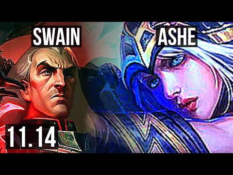 SWAIN & Rell vs ASHE & Sona (ADC) | Rank 6 Swain, 1/1/8 | JP Master | v11.14