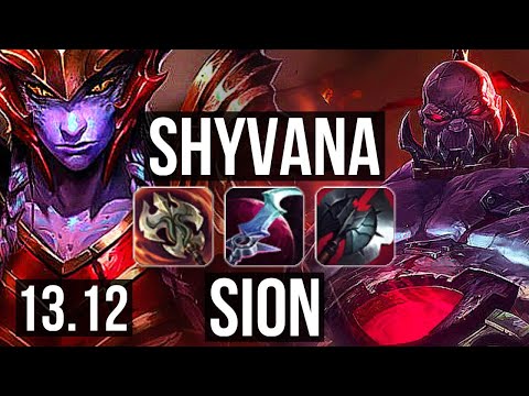 SHYVANA vs SION (TOP) | 12/2/8, Legendary | KR Master | 13.12
