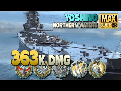 Cruiser Yoshino: 363k on map Northern Waters - World of Warships
