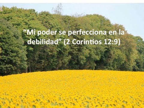 "My power is made perfect in weakness" (2 Corinthians 12:9)