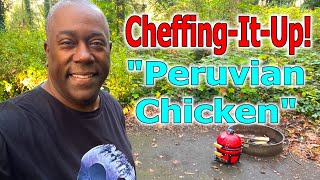 smoking some chicken in my new kamado grill by london sunshine in the Travato