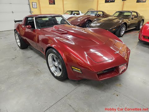 1980 Burgundy Corvette Black Interior For Sale Video