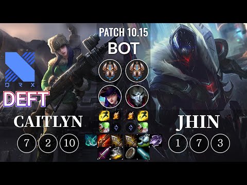 DRX Deft Caitlyn vs Jhin Bot - KR Patch 10.15