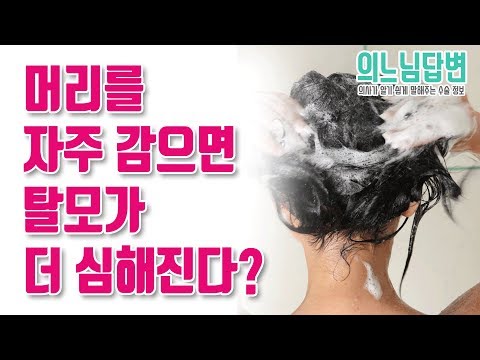 의느님답변????ㅣ머리를 감을 때마다 머리가 빠지는데 자주 감으면 안좋은건가요? by 의느님답변