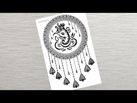 Ganesha Mandala Art How to draw a Mandala for beginners ganeshchaturthi doodle vanithaarts