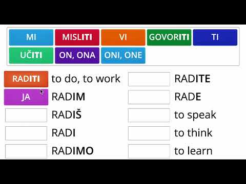 Learn Croatian: The Present Tense - 'I' verbs