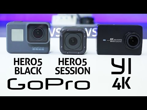 GoPro HERO 5 Black vs Session vs YI 4K - REVIEW
