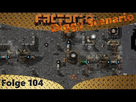 Factorio - Diggy Scenario - Speicher für Dampf errichten - Let's Play 104 - Deutsch - German