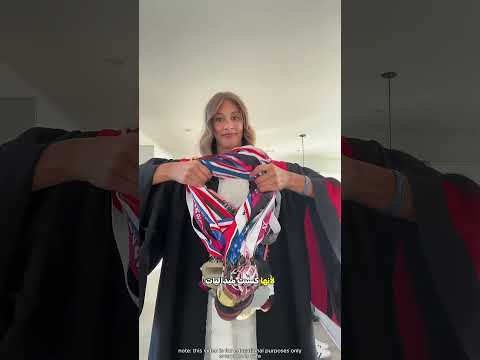 البنت حاولت تلبس كل ميدالياتها 🥇