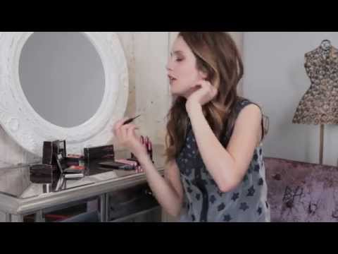 Laura Marano Applies Liner With Her Eyes Closed