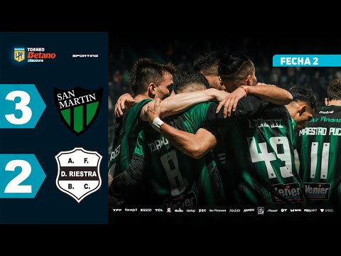 SAN MARTÍN (SJ) 3 - 2 DEPORTIVO RIESTRA I Resumen del partido | #TorneoBetano Clausura 2025