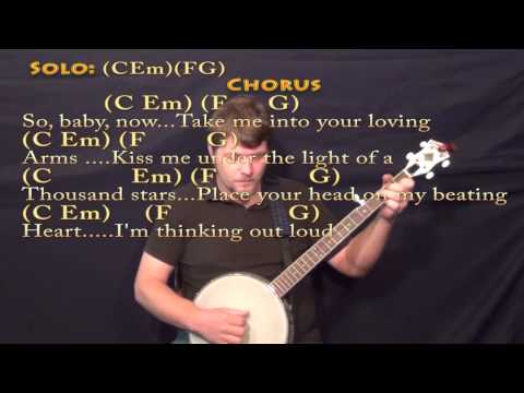 Thinking Out Loud (Ed Sheeran) Banjo Cover Lesson with Chords/Lyrics