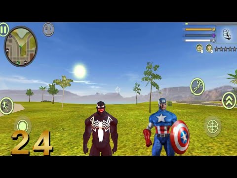Super Venom Spiderman Rope Hero - New Update Gangster City #24 Android Gameplay