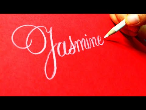 How to write Calligraphy words with pencil for beginners easy | Cursive Handwriting with pencil