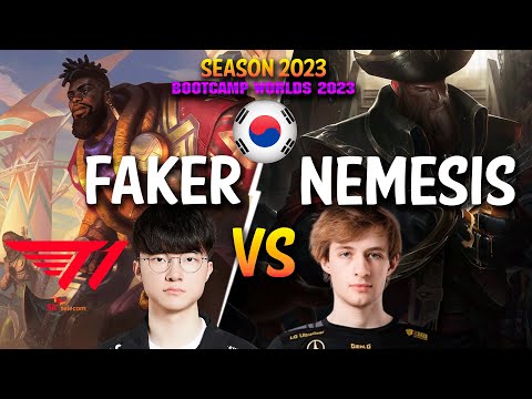 T1 Faker vs Nemesis - Faker K'SANTE vs Nemesis GANGPLANK Top - Patch 13.19 KR Ranked