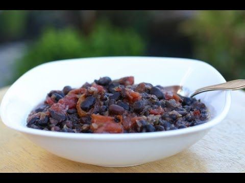 Sweet And Spicy Black Beans Recipe - Delicious Mexican Bean Side Dish by Rockin Robin