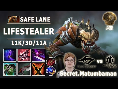 TI 10 | Secret.MATUMBAMAN | Lifestealer Carry | Secret vs IG | Main Event | TI Player View