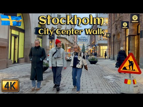 🇸🇪 Stockholm City Center Walk in 4K