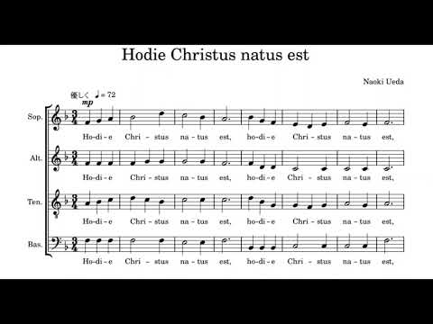 Hodie Christus natus est - Naoki Ueda - with score