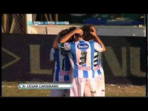 Gol de Carignano. Rafaela 2 - Argentinos 1. Torneo Inicial 2012. Fecha 9. Fútbol Para Todos