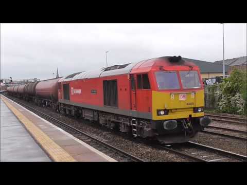 Freight trains at Keynsham Gloucester & Cheltenham spa 1/6/2016
