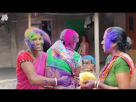 Baba, I colored such a sister-in-law on Holi/Family with Holi video/Holi Putai New
