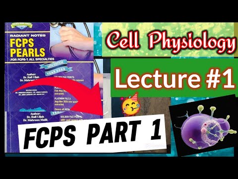Cell Physiology lecture #1 🛑🛑  || FCPS Part 1 lectures #fcps #cpsp #exam #doctor #cellphysiology