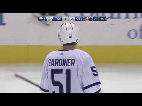 Jake Gardiner 3rd Goal of the Season! 12/20/17 (Toronto Maple Leafs vs Columbus Blue Jackets)