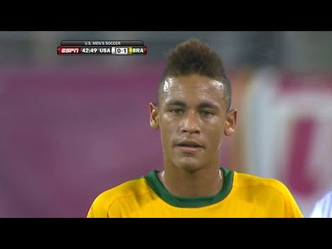 Neymar First Game for Brazil