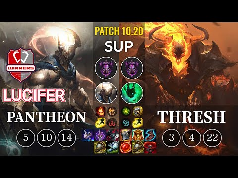 WNS Lucifer Pantheon vs Thresh Sup - KR Patch 10.20