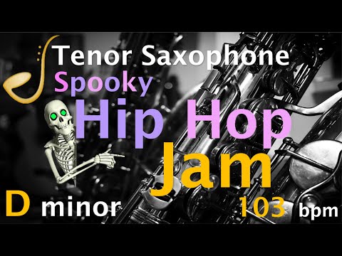 Tenor Saxophone Spooky Hip Hop Backing Track Jam A harmonic minor | Improvisation