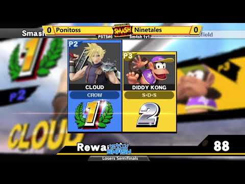 PSTS6 - Ponitoss (Cloud) vs Ninetales (ZSS/Peach/Diddy) - Sm4sh Singles