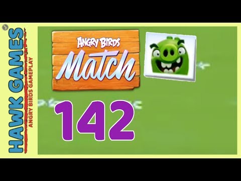Angry Birds Match ⭐ Level 142 Hard - Walkthrough, No Boosters