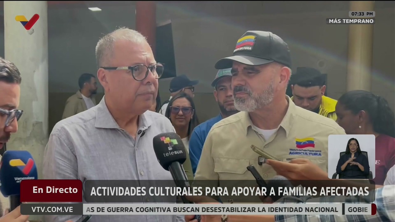 Ministros de Cultura y de Agricultura llevan atención a personas en el Liceo Andrés Bello