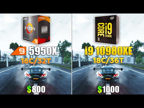 Ryzen 9 5950X vs i9 10980XE - Test in 8 Games