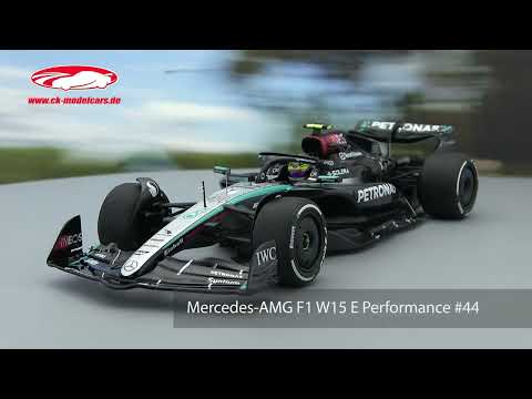 ck-modelcars-video: Lewis Hamilton Mercedes AMG F1 W15 E Performance #44 Formel 1 2024 Minichamps