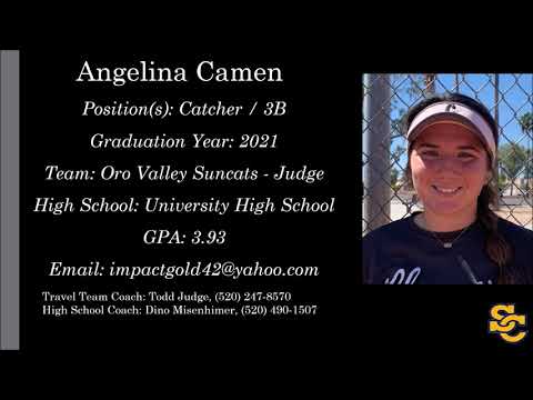 Angelina Camen Softball Skills Video - 2021 Catcher 3B
