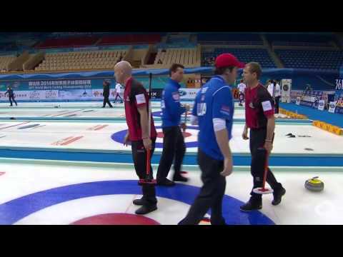 CURLING: CAN-USA World Men's Chp 2014 Draw 10 - HIGHLIGHTS